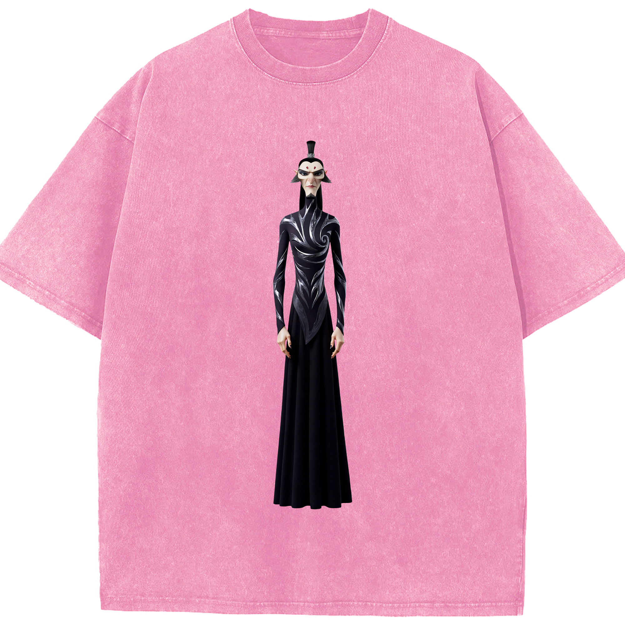 （画像用） Ne Zha 2 ナタ 魔童の大暴れ 綿100% ヴィンテージ風 半袖Tシャツ（フロントプリント）